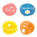 Greeting labels for mother's day.