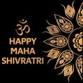 A greeting for Maha Shivratri, an Indian festival Royalty Free Stock Photo