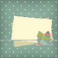 Greeting scrap retro background