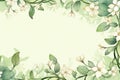 Floral design card watercolor flowers background background frame nature illustration wedding Royalty Free Stock Photo