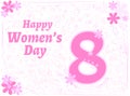 Greeting tender card with decor happy womens day 8 march