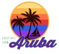 Greetings From Aruba Vintage Postcard T-Shirt Art