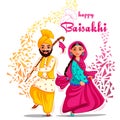 Greetings background for Punjabi New Year festival Vaisakhi celebrated in Punjab India Royalty Free Stock Photo