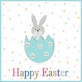 Greetings card with Easter Bunny and egg