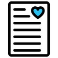 Greetings, heart fill vector icon which can easily modify or edit