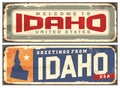 Greetings from Idaho retro sticker