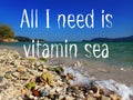 All I Need Is Vitamin Sea design for traveler who is on vacation and love the ocean.
