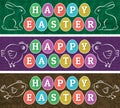 Greetings web banners for Easter Day