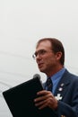 Greg Hartsill, Iowa House, speaks at the Save Our Cross Rally, Knoxville, Iowa