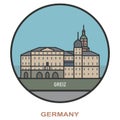 Greiz. Cities and towns in Germany Royalty Free Stock Photo