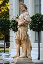 Greiz, Germany - June 9, 2023: Sculptures at Summer Palace of Greiz, the former residence of Reuss dynasty, now a museum that