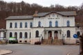 Greiz, Germany - March 21, 2023: Old railway station of Greiz, a town in the state of Thuringia, east of state capital Erfurt, on