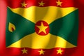 Grenada - waving flag - 3D illustration