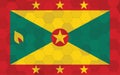 Grenada flag illustration. Futuristic Grenadian flag graphic with abstract hexagon background vector. Grenada national flag