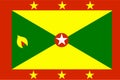 Grenada flag vector.Illustration of Grenada flag Royalty Free Stock Photo