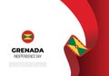 Grenada independence day background celebrated on february 7