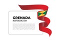 Grenada independence day background celebrated on february 7 Royalty Free Stock Photo