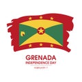 Grenada Independence Day vector Royalty Free Stock Photo