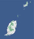 Grenada islands map Royalty Free Stock Photo
