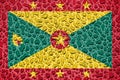 Grenada national flag made of water drops. Background forecast season concept