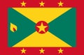 Grenada national flag, official flag of Grenada, true color