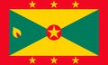 Grenada national flag. Vector illustration. St.George Royalty Free Stock Photo