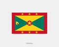 Grenada Rectangle flag icon with shadow