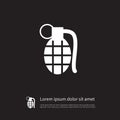 Grenade Icon. Dynamite Vector Element Can Be Used For Grenade, Bombshell, Ammunition Design Concept.