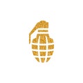 Gold Glitter Icon - Grenade