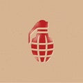 Halftone Icon - Grenade Royalty Free Stock Photo
