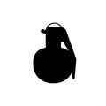 Grenade icon on white background. hand grenade sign. Terrorism symbol. Bomb logo. flat style Royalty Free Stock Photo