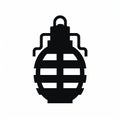 Grenade Silhouette Icon - Campcore Mythological Graphic Design Royalty Free Stock Photo