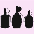 Grenade vector silhouette Royalty Free Stock Photo