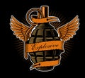 Grenade with wings
