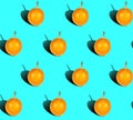 Grenadilla fruit, bright seamless background in pop art style