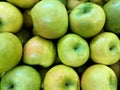 Grenny Smith apple, apples, sweet, sour, tasty and juicy delicious yellow, green colored fruit, fresh, raw, and ripe, food Royalty Free Stock Photo