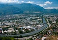 Grenoble aerial view Royalty Free Stock Photo