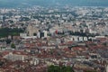 View from Bastilla mountain upon Grenoble city, France Royalty Free Stock Photo