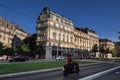 Bike Driving in Grenoble Old Town Street Royalty Free Stock Photo