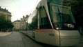 GRENOBLE, FRANCE - JUNE 27, 2023. Long TAG urban tram in city centre