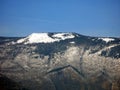 Grenoble. High mountains covered with snow and forest, distant plan. France Royalty Free Stock Photo