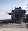 Grenoble. The station is a place for loading and unloading passengers of the funicular Royalty Free Stock Photo