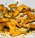 Grenouille: The French Delicacy of Frog Legs being served in a white plate at a traditional cuisine