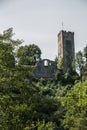 Grenzau castle ruins in the Westerwald Royalty Free Stock Photo