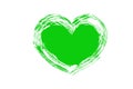 Green heart shape logo on white background Royalty Free Stock Photo