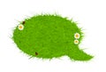 Gresh green grass speech bubble. Vector Royalty Free Stock Photo