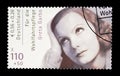 Greta Garbo on postage stamp Royalty Free Stock Photo