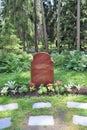 Greta Garbo`s grave at SkogskyrkogÃÂ¥rden Royalty Free Stock Photo