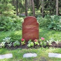 Greta Garbo`s grave at SkogskyrkogÃÂ¥rden Royalty Free Stock Photo