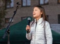 Greta Thunberg school strike in Stockholm Royalty Free Stock Photo